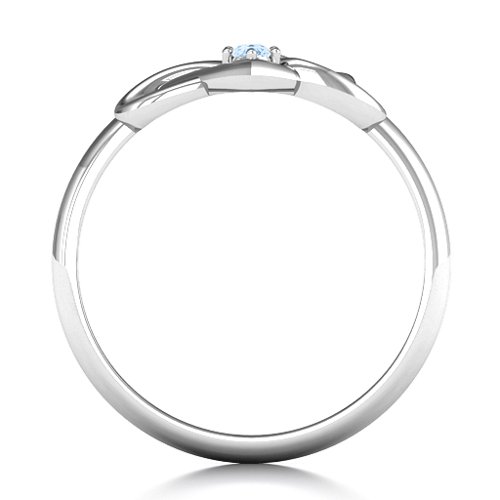 Together Forever Two-Stone Ring – Sterling Silver with Aquamarine