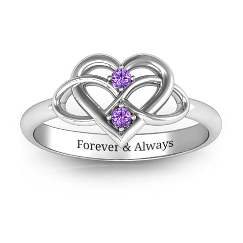 Together Forever Two-Stone Ring – Sterling Silver with Amethyst