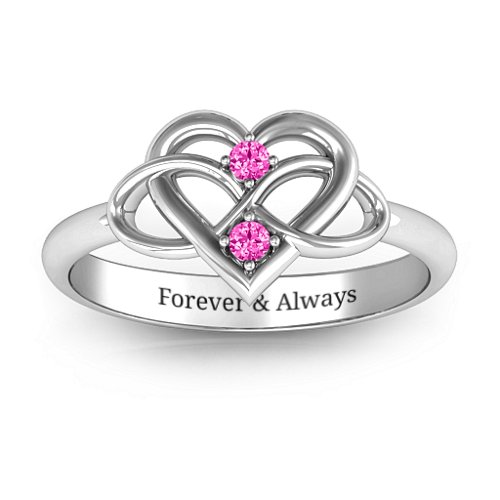 Together Forever Two-Stone Ring – Sterling Silver with Pink Tourmaline