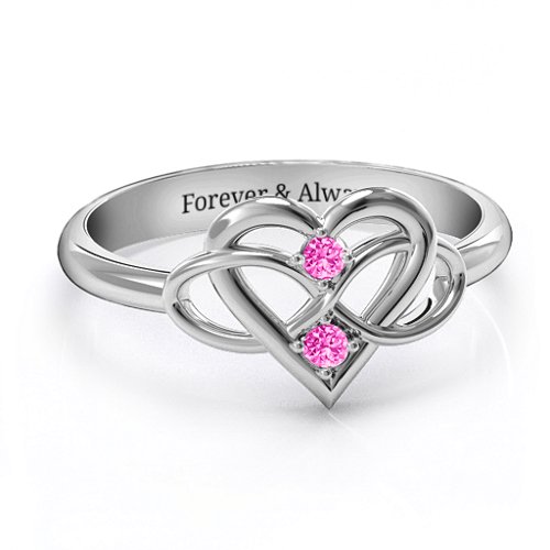 Together Forever Two-Stone Ring – Sterling Silver with Pink Tourmaline