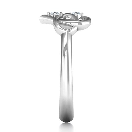Together Forever Two-Stone Ring – Sterling Silver with Diamond