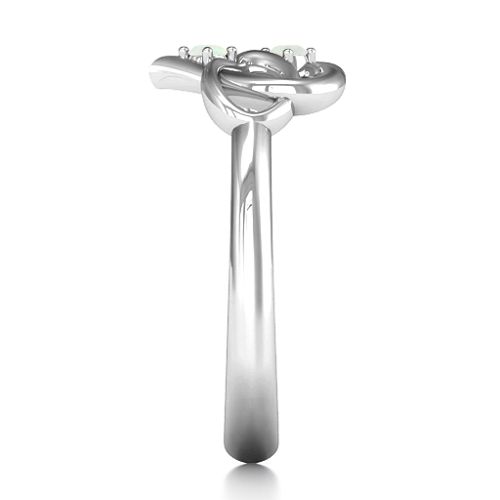 Together Forever Two-Stone Ring – Sterling Silver with Opal