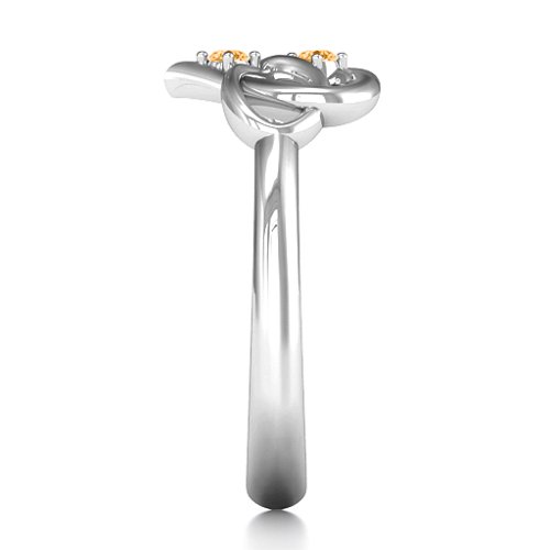Together Forever Two-Stone Ring – Sterling Silver with Citrine