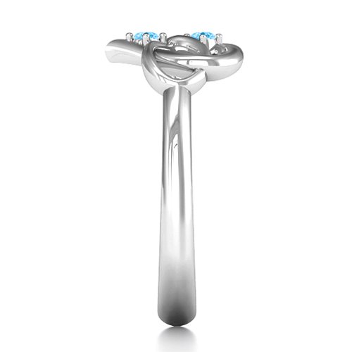 Together Forever Two-Stone Ring – Sterling Silver with Blue Topaz