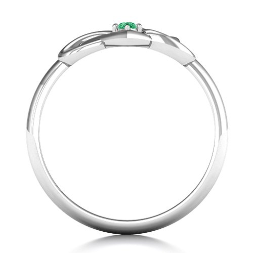 Together Forever Two-Stone Ring – Sterling Silver with Emerald
