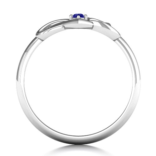 Together Forever Two-Stone Ring – Sterling Silver with Blue Sapphire