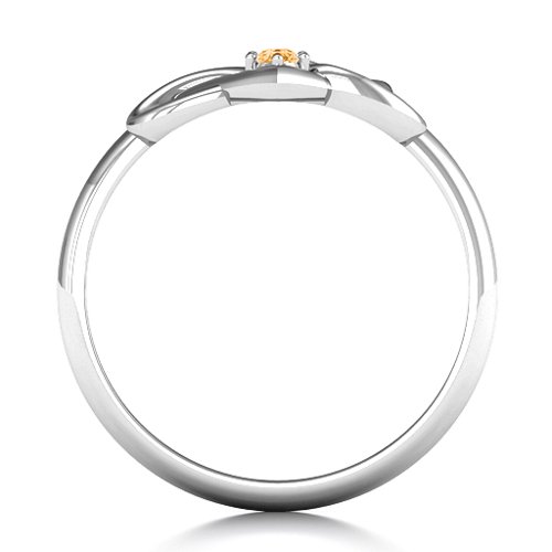 Together Forever Two-Stone Ring – Sterling Silver with Citrine