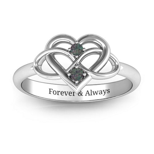 Together Forever Two-Stone Ring – Sterling Silver with Alexandrite