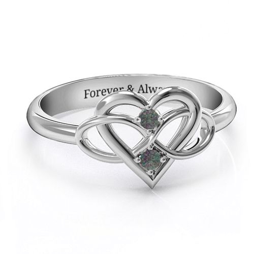 Together Forever Two-Stone Ring – Sterling Silver with Alexandrite