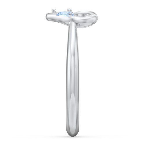 Forget Me Knot Heart Infinity Ring