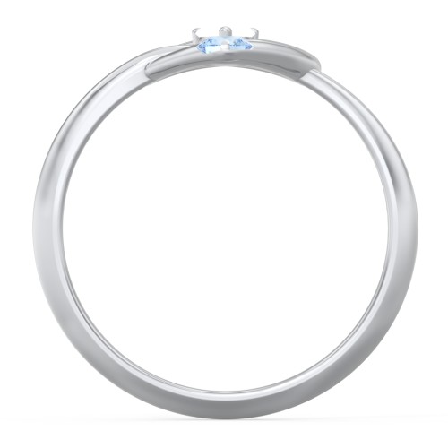 Forget Me Knot Heart Infinity Ring