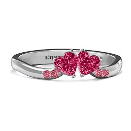Follow Your Heart Ring in 925 Sterling Silver with Ruby and Red Premium Zirconia