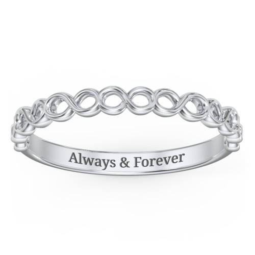 Dreaming Of Infinity Band – 10K White Gold