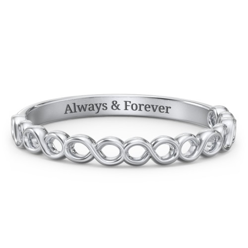 Dreaming Of Infinity Band – 10K White Gold