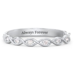 Dreaming Of You Accent Band in 925 Sterling Silver with Diamond
