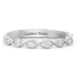 Dreaming Of You Accent Band in 925 Sterling Silver with White Premium Zirconia