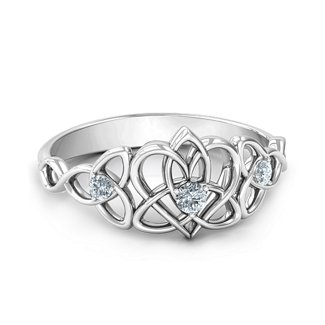 Triple Trinity Celtic Heart Ring