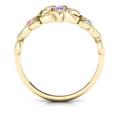 Triple Trinity Celtic Heart Ring