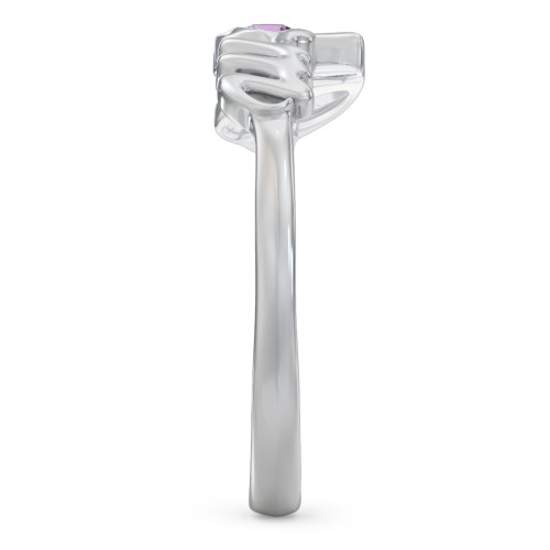 All About Mom Birthstone Ring – Sterling Silver with Amethyst