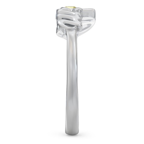 All About Mom Birthstone Ring – Sterling Silver with Citrine