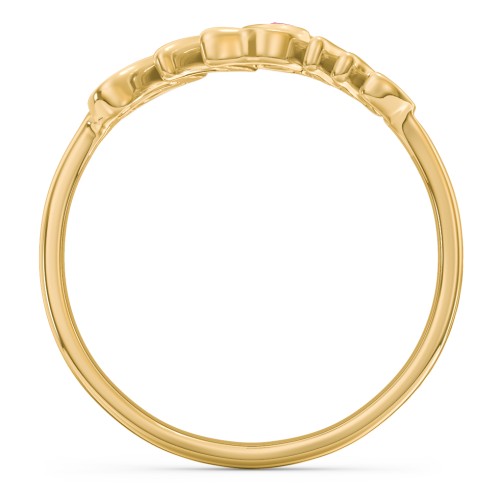 All About Mom Birthstone Ring – 10K Yellow Gold with Garnet