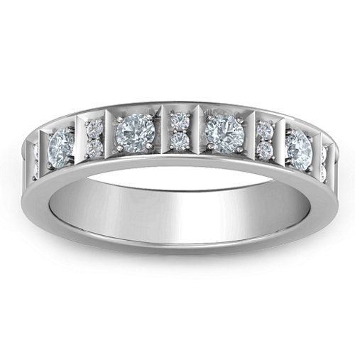 Contemporary Elegance Birthstone Band