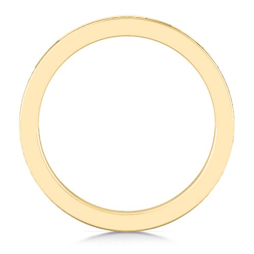 Contemporary Elegance Birthstone Band – 10K Yellow Gold with Cubic Zirconia and White Premium Zirconia