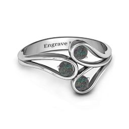 Eternal Elegance Three-Stone Ring in 925 Sterling Silver with Alexandrite