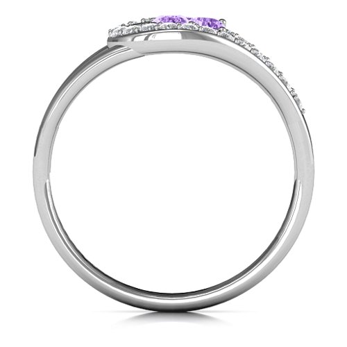 Illuminating Accents Ring – Sterling Silver with Amethyst and Cubic Zirconia