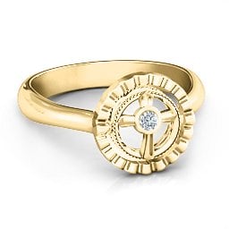 Fancy Halo Flip Ring