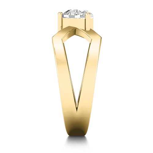 Enchanting Angles Ring – 10K Yellow Gold with White Premium Zirconia