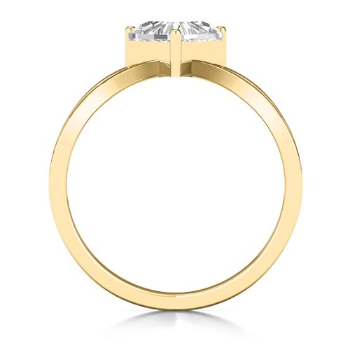 Enchanting Angles Ring – 10K Yellow Gold with White Premium Zirconia