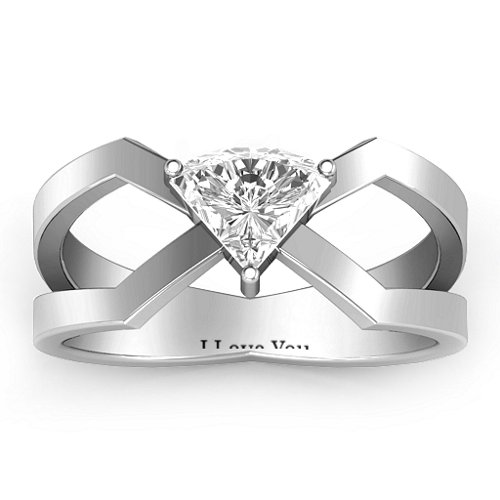 Enchanting Angles Ring – Sterling Silver with White Premium Zirconia