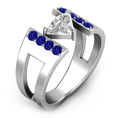 Contemporary Cutout Ring With Accents