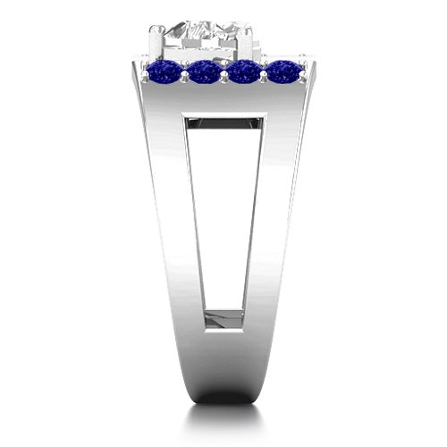 Contemporary Cutout Ring With Accents