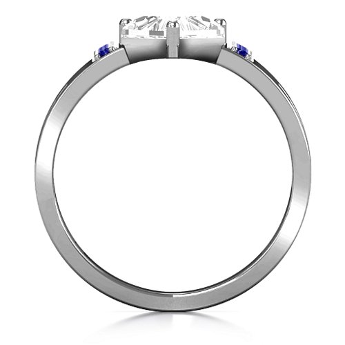 Contemporary Cutout Ring With Accents