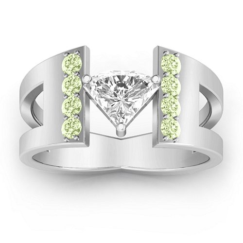 Contemporary Cutout Ring With Accents