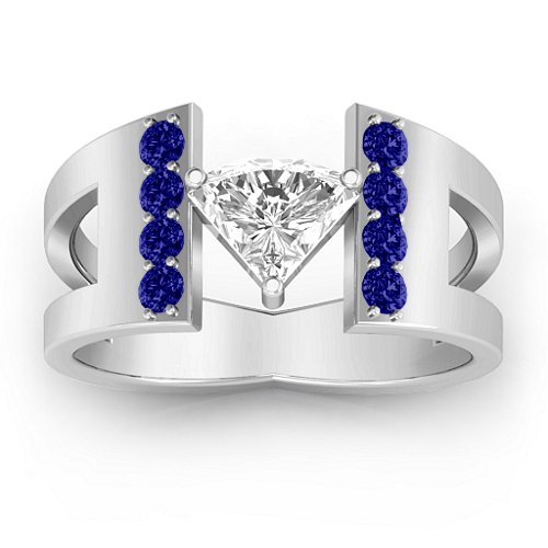 Contemporary Cutout Ring With Accents