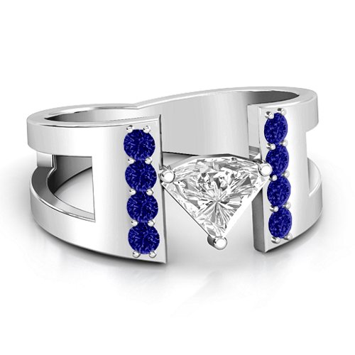 Contemporary Cutout Ring With Accents