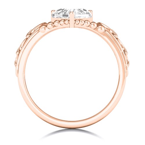 Dreams Do Come True Tiara Ring – 10K Rose Gold with White Premium Zirconia and Cubic Zirconia