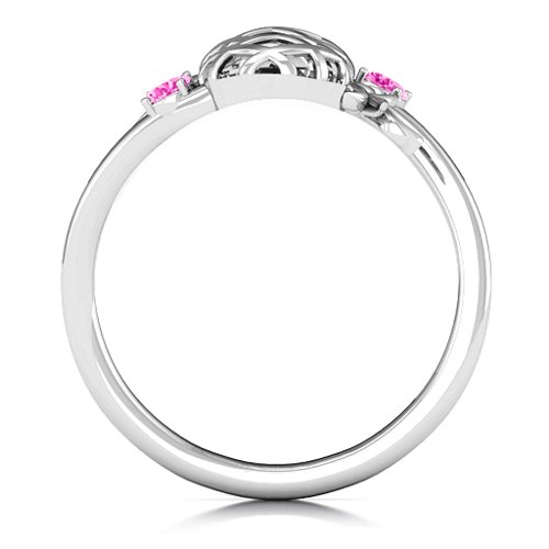 Pineapple Passion Wraparound Ring – Sterling Silver with Pink Tourmaline