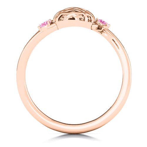 Pineapple Passion Wraparound Ring – 10K Rose Gold with Pink Tourmaline