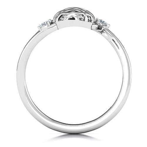 Pineapple Passion Wraparound Ring – Sterling Silver with Cubic Zirconia