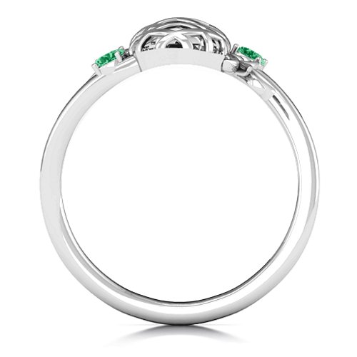 Pineapple Passion Wraparound Ring – Sterling Silver with Emerald