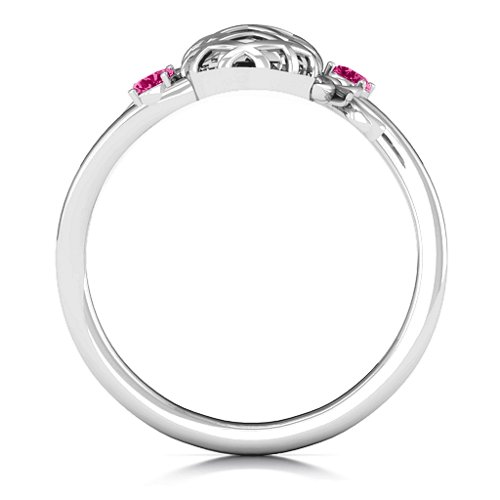 Pineapple Passion Wraparound Ring – Sterling Silver with Ruby