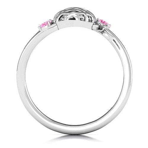 Pineapple Passion Wraparound Ring – Sterling Silver with Pink Tourmaline
