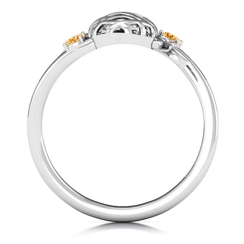 Pineapple Passion Wraparound Ring – Sterling Silver with Citrine