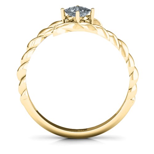 Unicorn Horn Ring – 10K Yellow Gold with Cubic Zirconia