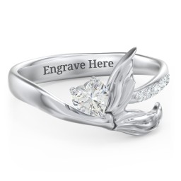 Mystical Mermaid Ring in 925 Sterling Silver with Cubic Zirconia and White Premium Zirconia