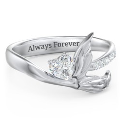Mystical Mermaid Ring in 925 Sterling Silver with Diamond